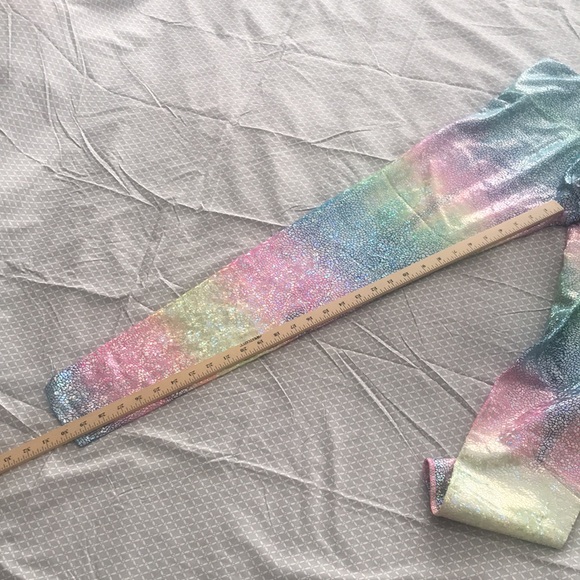Pink and Blue Sequin Leggings with Holographic Effect - Picture 7 of 10